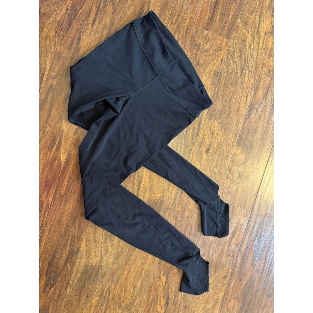 Under Armour Black Mirror Breathe Lux Compression Leggings Perforated Stirrup M